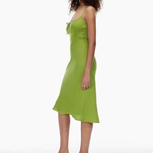 Aritzia Wilfred Bellow Midi Dress green sz 0 - Picture 4 of 7